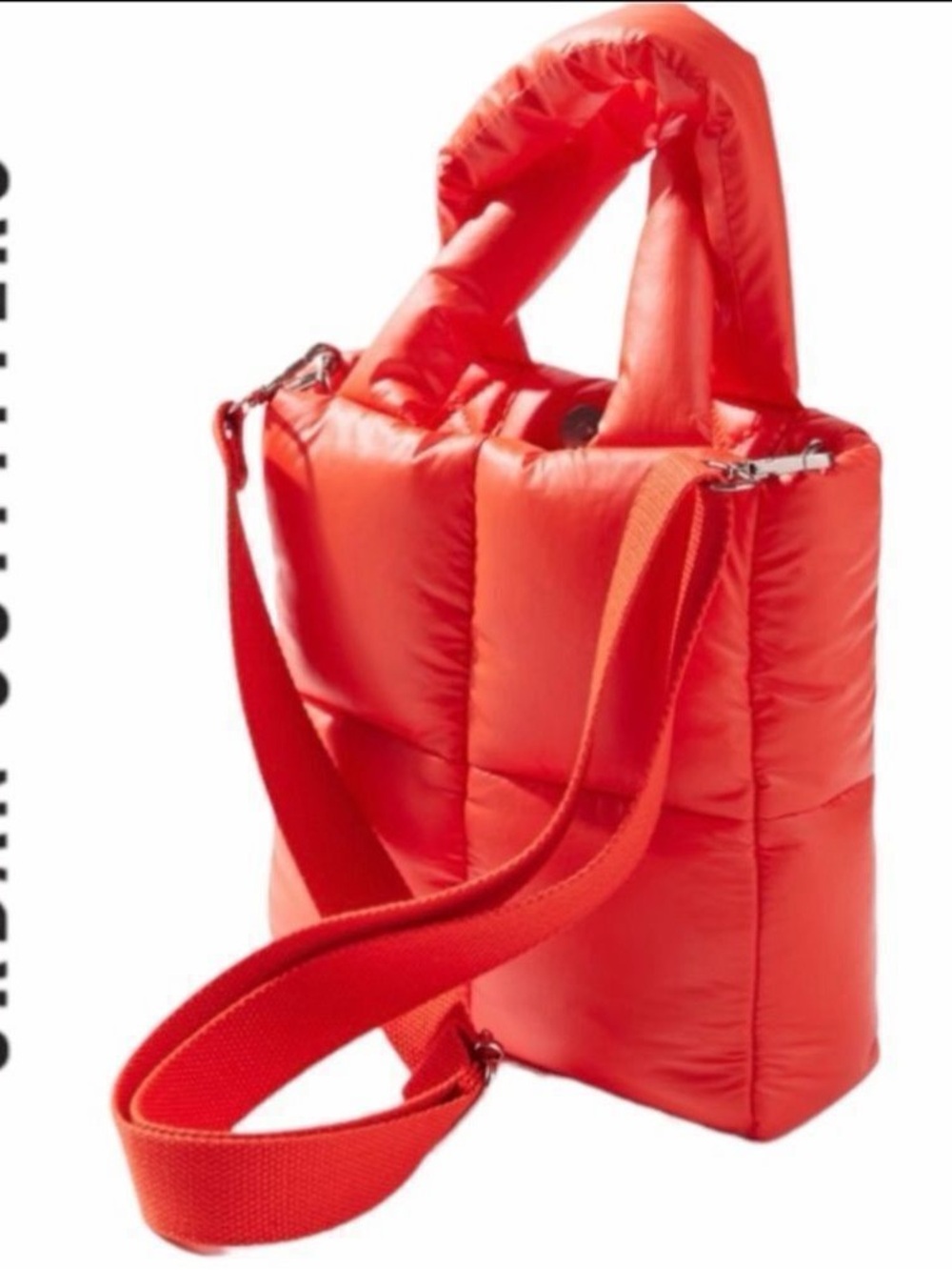 Urban Outfitters UO Millie Puffy Orangish Red Mini Tote Purse Bag NEW